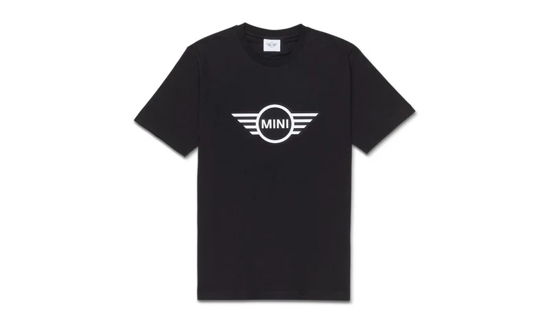 Camiseta negra con logotipo en relieve talla S OEM 80145B32057 para BMW y MINI. Original MINI.